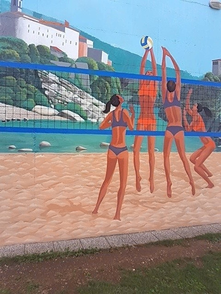 Člane učiteljskega zbora so na poslikavi zmotile zlasti po njihovem mnenju pomanjkljivo oblečene odbojkarice.