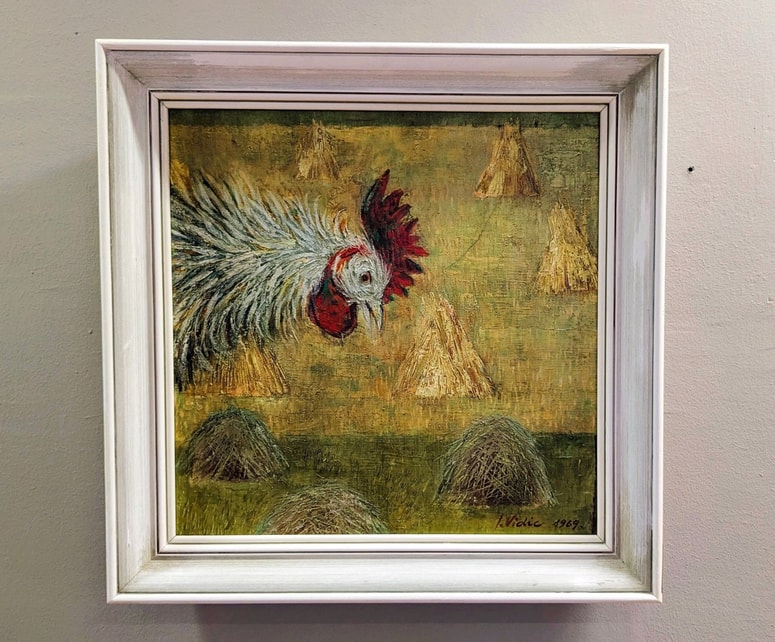 Prepoznavni Petelin (med kopicami sena) Janeza Vidica 