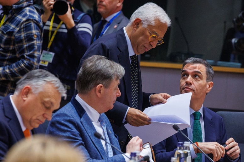 Viktor Orban, Bart De Wever, Antonio Costa in Pedro Sanchez