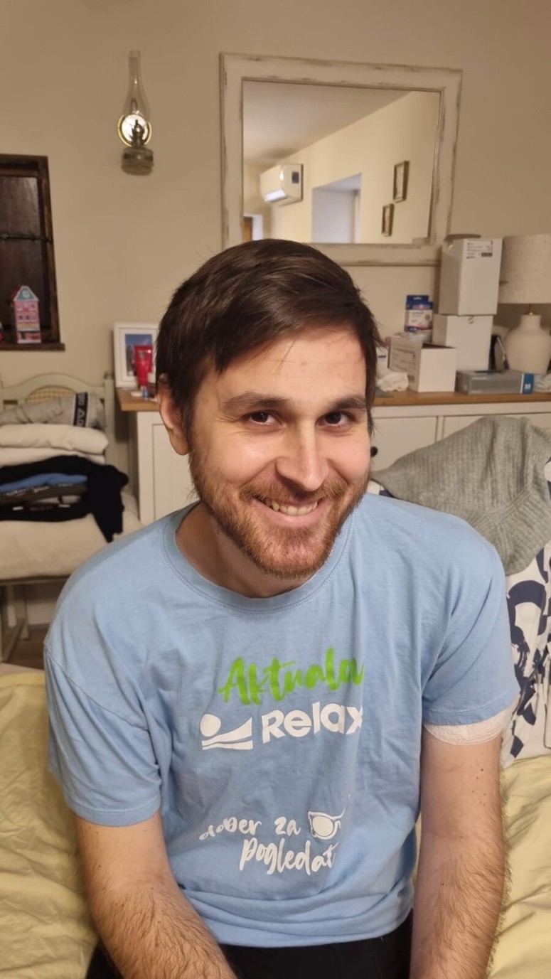 Mattias Stojanović. Zdelan od bolezni, a na poti okrevanja. 