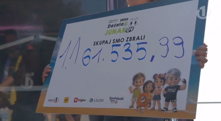 1.161.535,99 evrov so zbrali letos v okviru dobrodelne akcije.