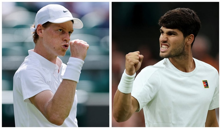 Jannik Sinner in Carlos Alcaraz