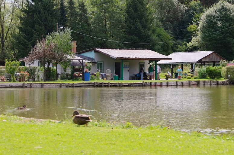 Glavna fotografija članka:(ODZIV NA PISMO BRALCA) Ribičem porušili hiško ob ribniku Radvanje, ki so jo zgradili sami, a na tujem zemljišču (5)