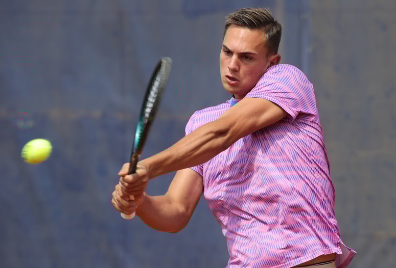 Mark Laubič je v prvem krogu naletel na previsoko oviro. 