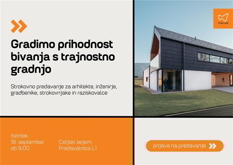 Glavna fotografija članka:Marles na MOS 2025 s strokovnim predavanjem: »Gradimo prihodnost bivanja s trajnostno gradnjo«