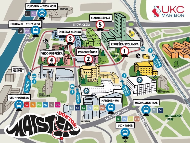 Zemljevid postaj vozila Doktor Maister