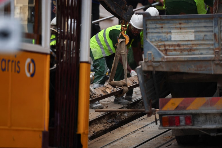 Znamenita lizbonska vzpenjača po nesreči. 