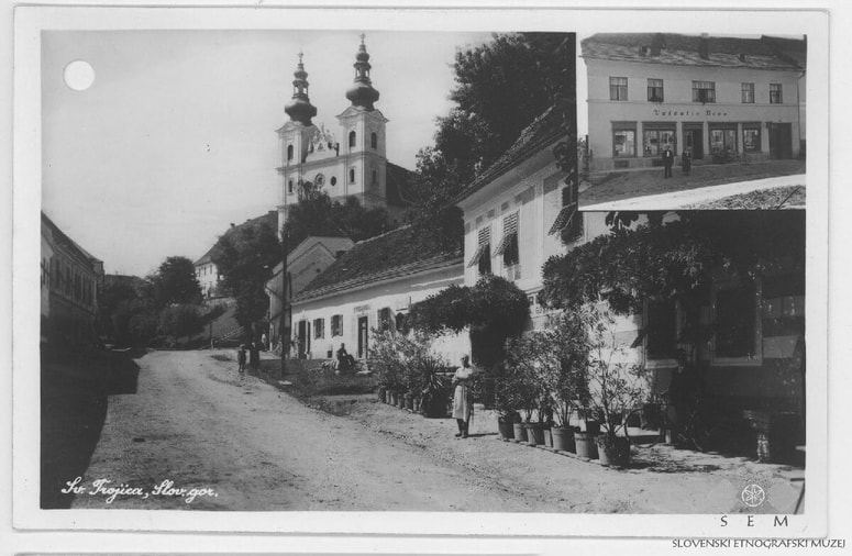 Sveta Trojica v Slovenskih goricah 1928 s Kraigherjevo hišo

