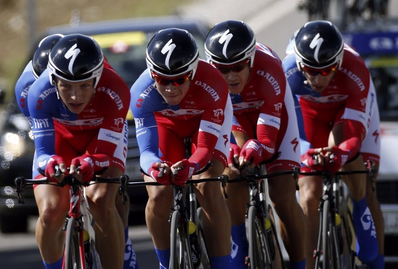 Primož Roglič (tretji z desne) se je na svetovno sceno prebil prav s pomočjo ekipe Adria Mobil. 