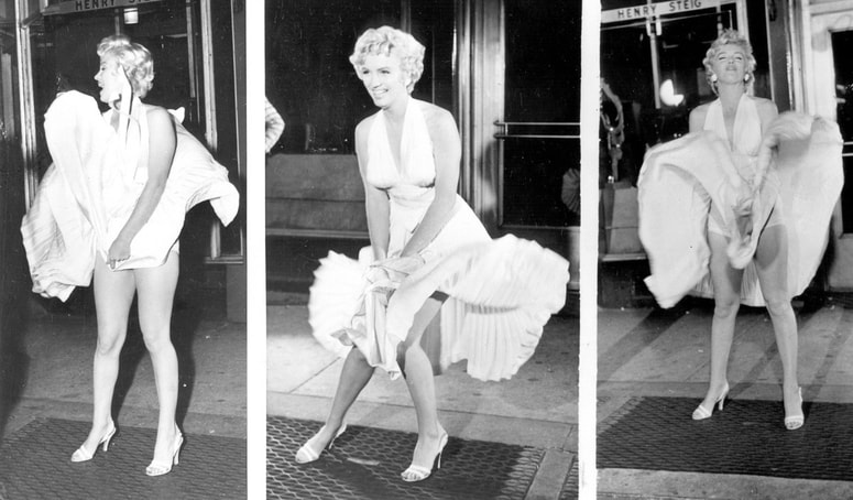  Marilyn Monroe in kultni prizor iz filma Sedem let skomin. 