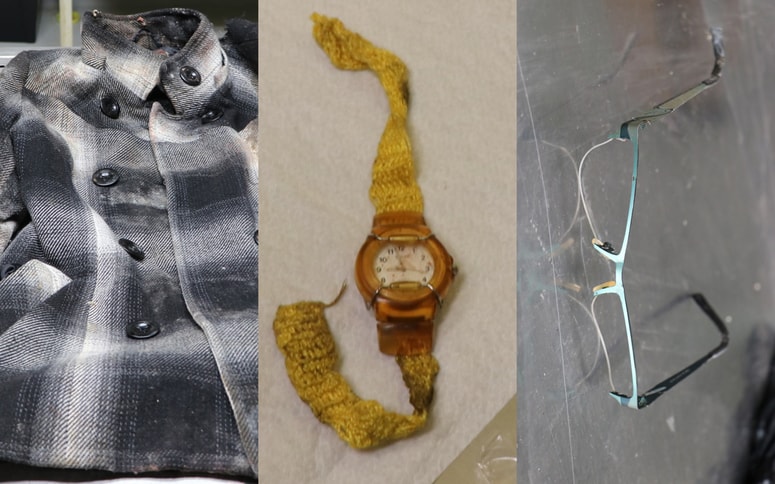 Predmeti, ki so jih našli pri neidentificirani pokojni ženski 