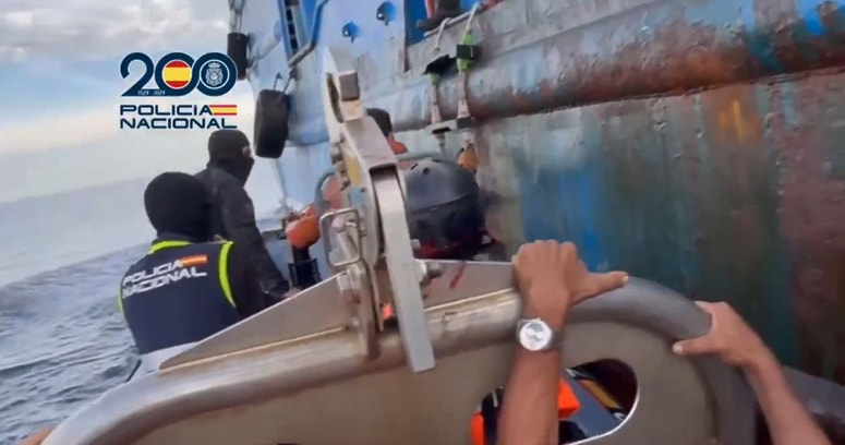 Španska policija ob zasegu kokaina