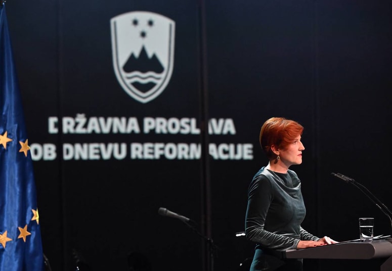 Slavnostni govor je pripadel ministrici za kulturo Asti Vrečko.    