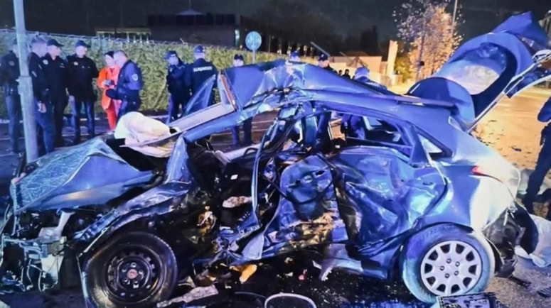 Posledice hude prometne nesreče v kraju Ozalj pri Karlovcu