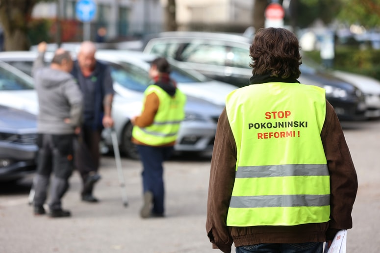 Glavna fotografija članka:(REKLI SO) David Švarc: Kampanja proti pokojninski reformi ni konec, ampak začetek pravega delavskega organiziranja