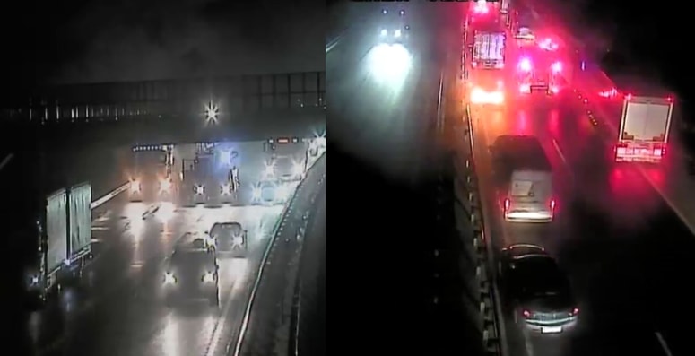 požar tovornega vozila na Štajerski avtocesti 