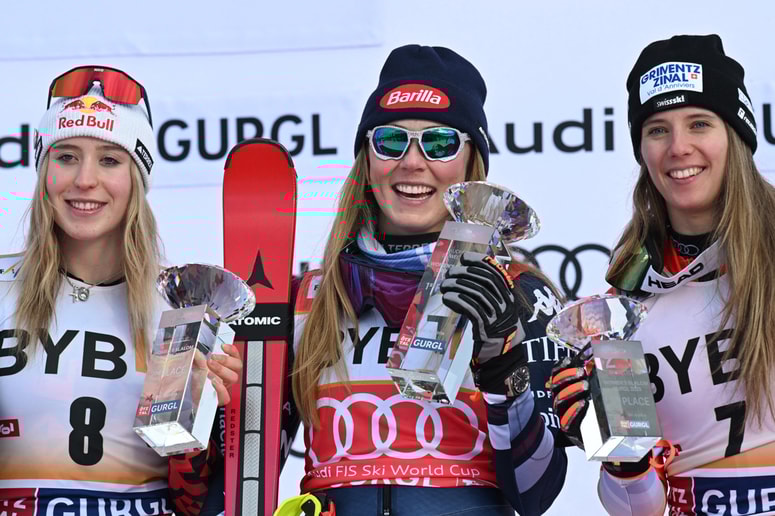 Glavna fotografija članka:Neustavljiva Mikaela Shiffrin, poškodba Neje Dvornik in slovenska ničla