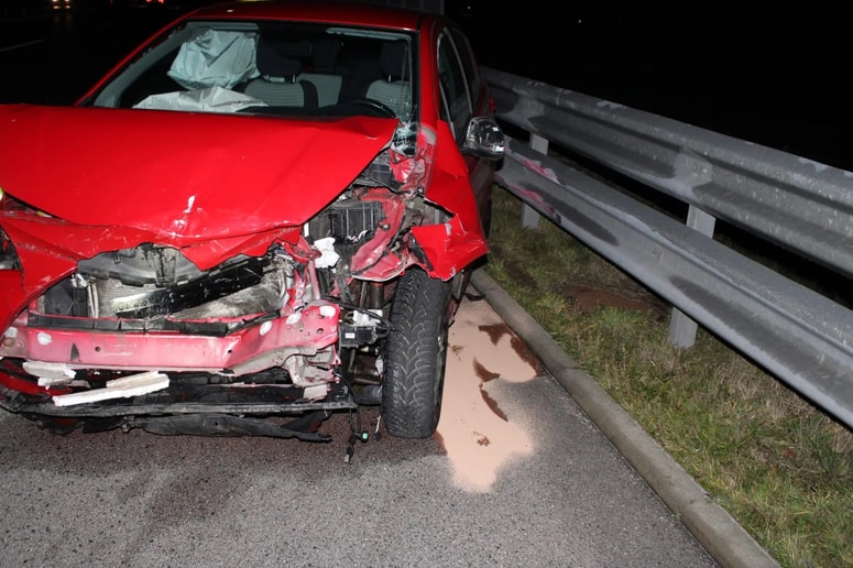 Posledice prometne nesreče na dolenjski avtocesti