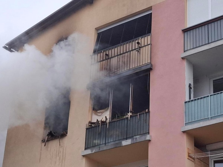 Včerajšnji požar v Korčetovi ulici v Mariboru