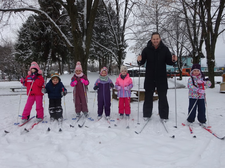 Po spoznavanju opreme, na sneg. 