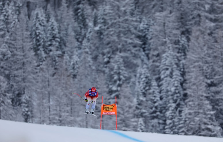 Že sobotni smuk so izvedli na skrajšani progi. 