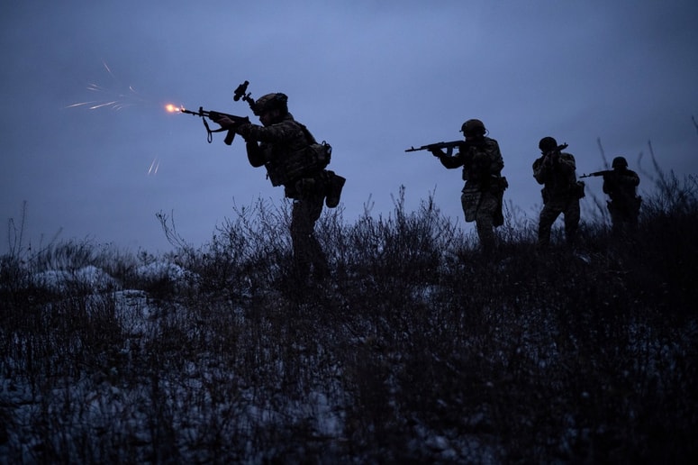 Ruski vojaki med pripravami za boje v Ukrajini