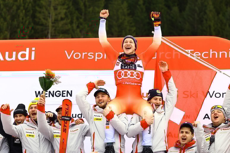 Glavna fotografija članka:Odermatt najhitrejši tudi v Wengnu, do točk prišla tudi oba Slovenca