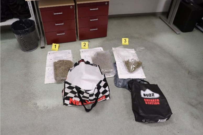 Policist je za zadnjim sedežem sovoznika opazil večjo nakupovalno vrečo, v kateri so se nahajale tri prozorne PVC vreče.