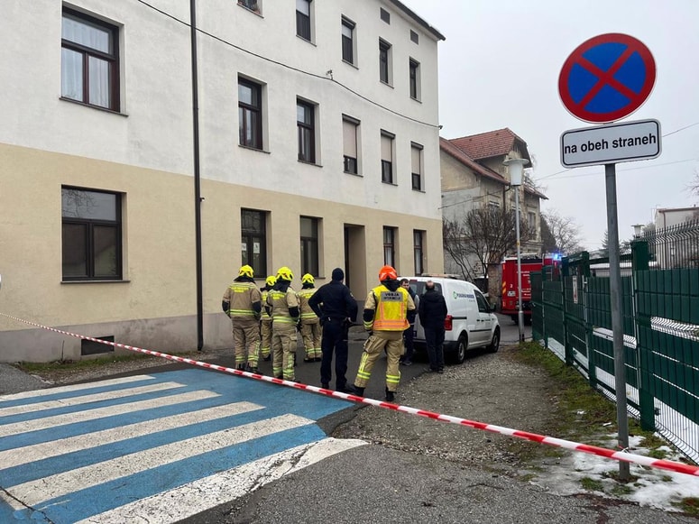 Včerajšnja intervencija v križišču Ulice Moše Pijade in Smoletove ulice v Mariboru.