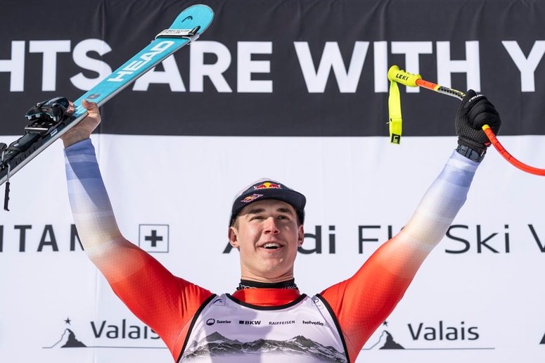 Glavna fotografija članka:(FOTO) Von Allmen do druge smukaške zmage v sezoni, Hrobat 26.