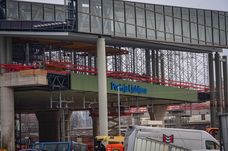 Gradbena dela na ljubljanski železniški postaji