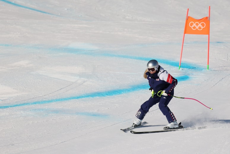Lindsey Vonn se je tako ogrevala pred usodnim nastopom.