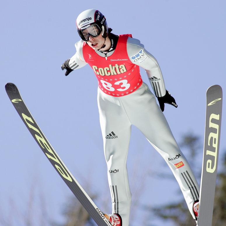 Rok Benkovič v Planici leta 2007. 