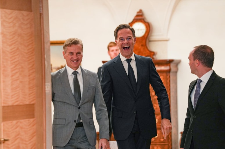 Robert Golob in Mark Rutte 