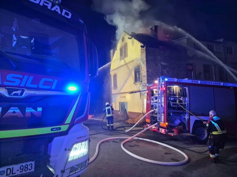 Požar, stara zadruga Dravograd 