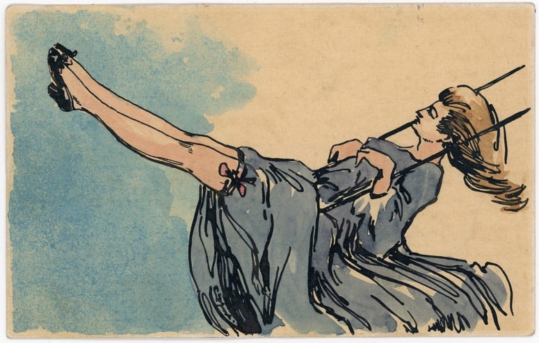 Razglednica, ki jo je Elko G. Justin  poslal Mihi Malešu 