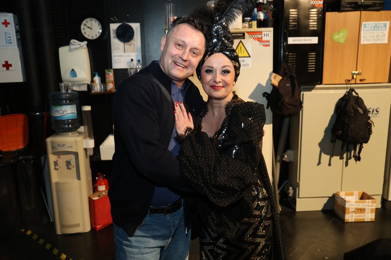 Peter Srpčič, direktor Mestnega gledališča Ptuj, in igralka Lara Jankovič, tokrat intendantka operne hiše Cleveland Grand. 
