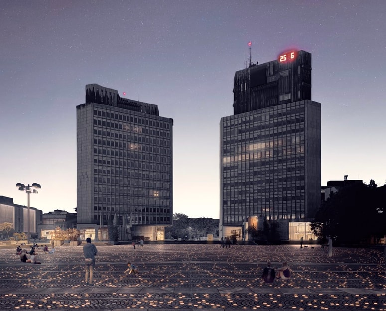 Glavna fotografija članka:(FOTO) Pred 35. obletnico: Izbrana rešitev za spomenik slovenske osamosvojitve na Trgu republike pred parlamentom