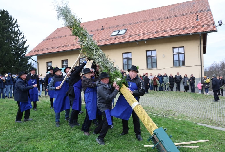 Postavljali so na roke, kakor je po tradiciji. 