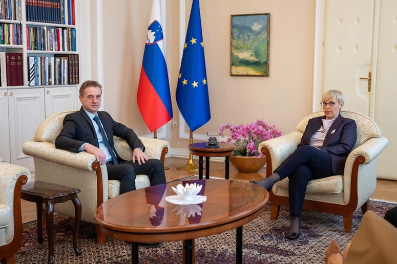 Robert Golob na sestanku s predsednico države Natašo Pirc Musar