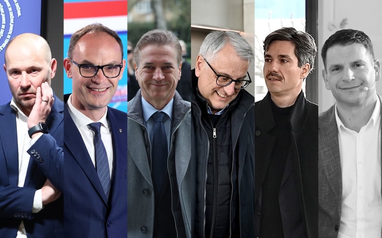 Jernej Vrtovec, Anže Logar, Robert Golob, Matjaž Han, Luka Mesec in Zoran Stevanović