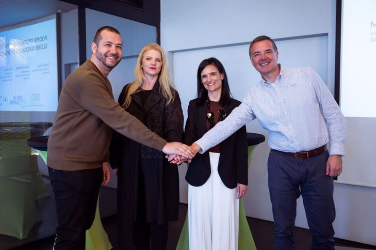 Vuk Lau; Nina Dremelj, Poslovni angeli Slovenije; Gordana Kisilak, GZS; Matej Rus, Start:up Slovenija 