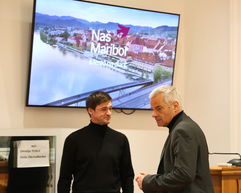 Vodja participativnega proračuna v kabinetu župana Aljoša Kirič in župan Saša Arsenovič