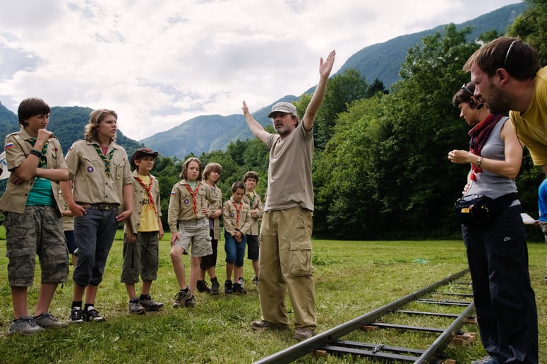 Med snemanjem filma ...