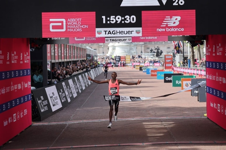 Sebastian Sawe v cilju