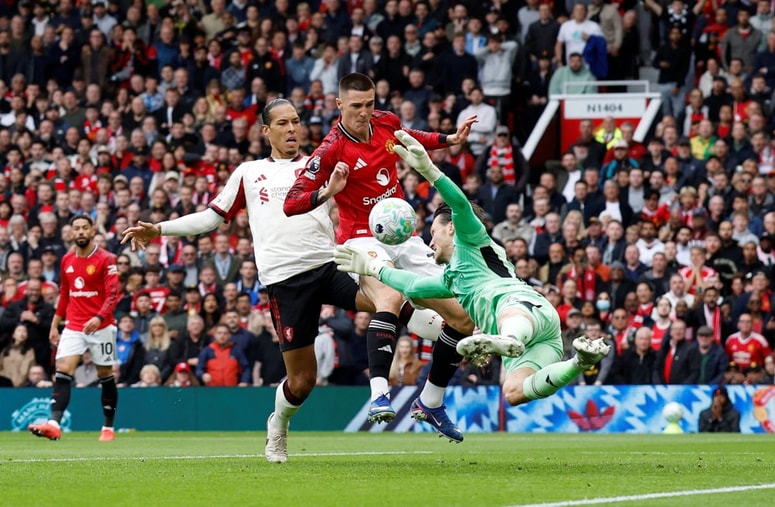 Benjamin Šeško si je skupaj s soigralci proti Liverpoolu zagotovil mesto v ligi prvakov za prihodnjo sezono.
