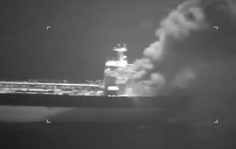 Posnetek napada na iranski tanker Sevda