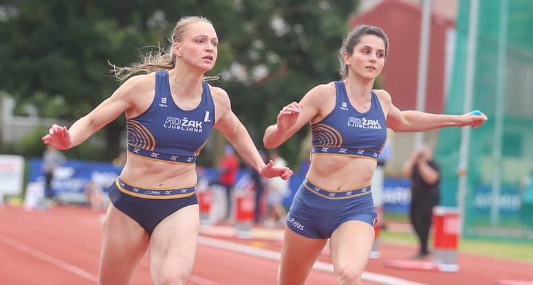 Zali Istenič (levo) še 26 stotink manjka do slovenskega rekorda na 100 m legendarne Merlene Ottey.  