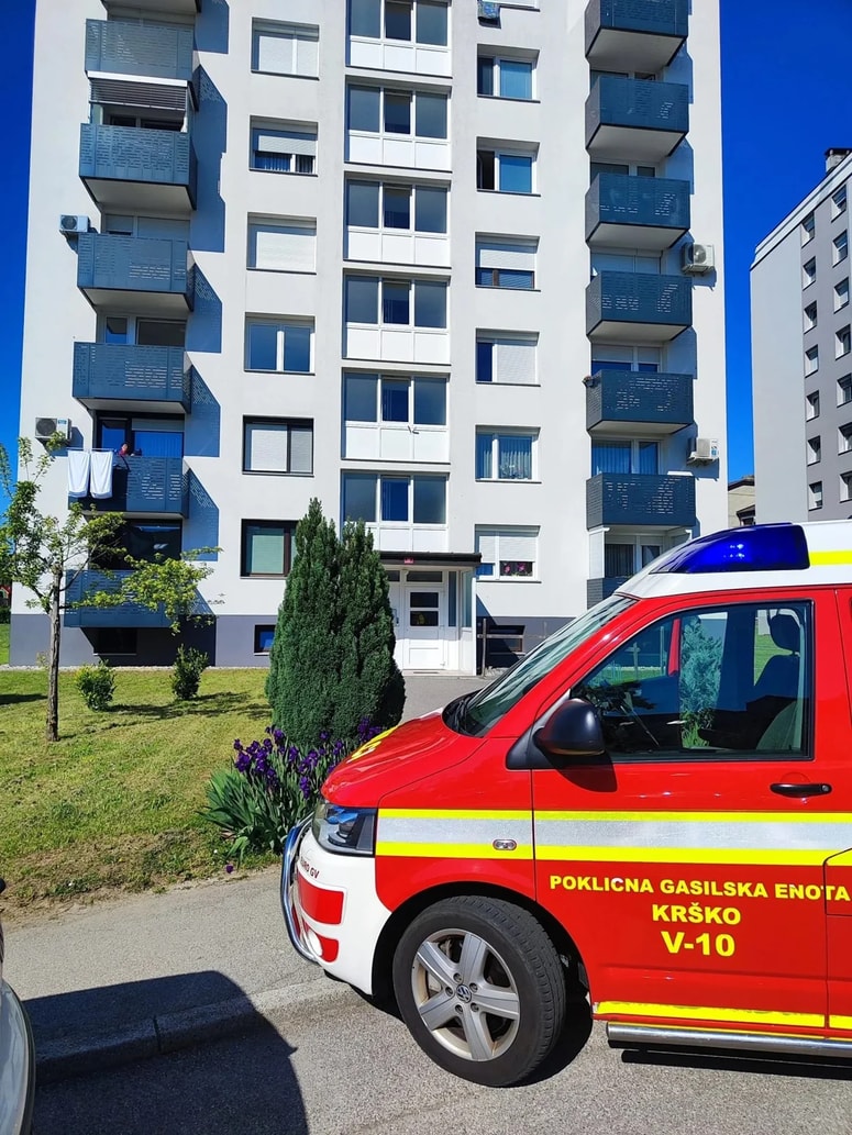 Posredovanje v Krškem zaradi okvare dvigala