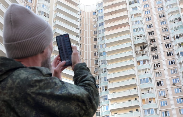 Posledice ukrajinskega napada z droni v Moskvi